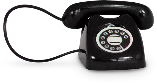 An image of a miniature rotary telephone